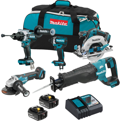 Ensemble de 5 outils sans balai 18V LXT, Lithium-ion, 18 V Meunier Outillage Industriel