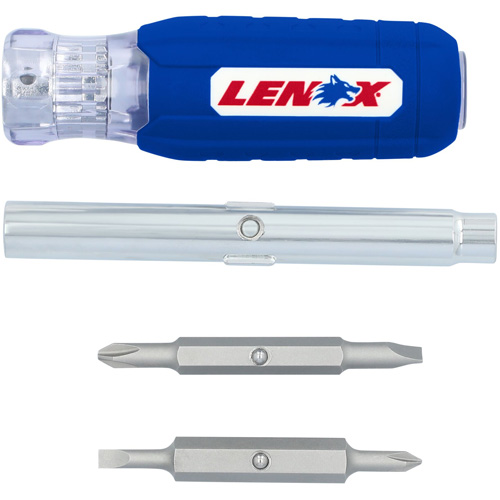 6-in-1 Multi-Bit Screwdriver, Textured Handle Meunier Outillage Industriel