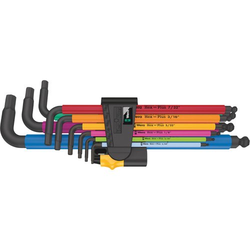 950/9 Hex-Plus Multicolour L-Key Set, 9 Pcs., Imperial Meunier Outillage Industriel