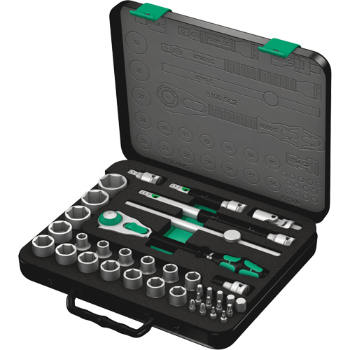 Jeu de cliquets rapides Zyklop 8100 SC 2, 37 Mcx, Prise de 3/8" Meunier Outillage Industriel