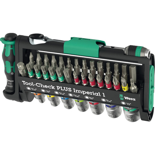 Tool-Check PLUS Imperial 1 Tool Set, 39 Pcs, 1/4" Drive Size Meunier Outillage Industriel
