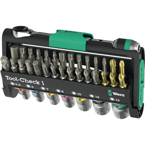 Ensemble d'outils Tool-Check 1, 38 Mcx, Prise de 1/4" Meunier Outillage Industriel