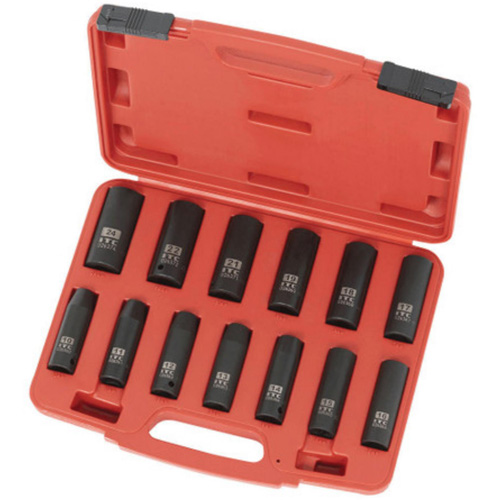 IPS-1312DM Metric Socket Set, 13 Pcs, Impact, 1/2" Drive Size, Deep Meunier Outillage Industriel