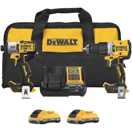 XR&reg; 2-Tool Hammer Drill/Impact Combo Kit with POWERPACK Batteries, 20 V Meunier Outillage Industriel