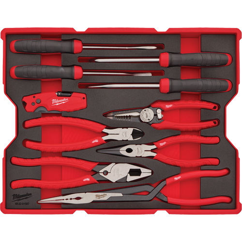 Jeu de pinces et crochets avec plateau pour tiroirs PACKOUT Meunier Outillage Industriel
