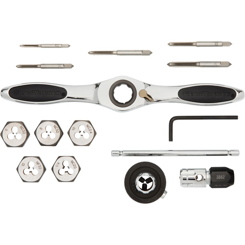 SAE Ratcheting Tap & Die Set, 15 Pieces Meunier Outillage Industriel