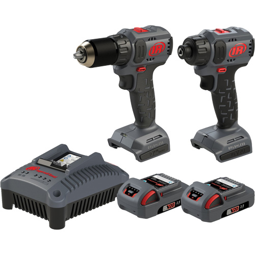 Compact Drill & Screwdriver Cordless Combo Tool Kit, Lithium-Ion, 20 V Meunier Outillage Industriel