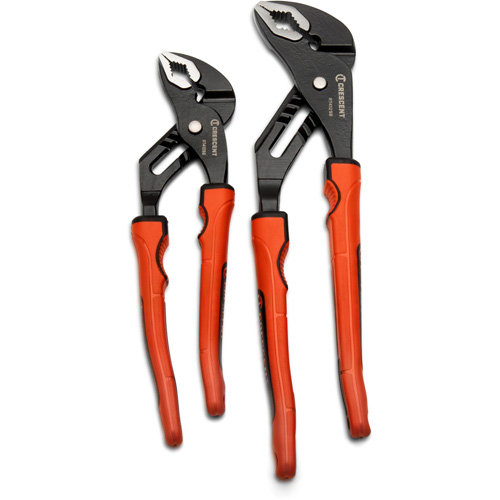Grip Zone V-Jaw Tongue & Groove Plier Set with Dual Material Rawhide Handle, 2 Pieces Meunier Outillage Industriel