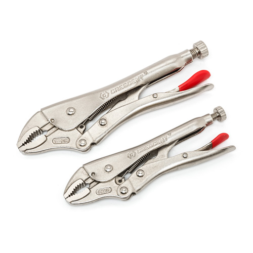 Curved Jaw Locking Pliers with Wire Cutter Set, 2 Pieces Meunier Outillage Industriel