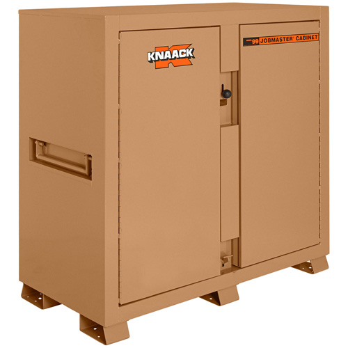 Model 99 Jobsite Cabinet with Double Doors & 2 Padlocks, Steel, 59.4 Cubic Feet, Tan Meunier Outillage Industriel