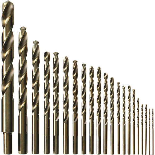 Drill Bit Set, 21 Pieces, Cobalt Meunier Outillage Industriel