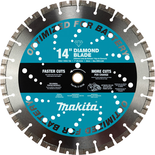 General Purpose Thin Kerf Diamond Blade, 14", Brick/Concrete/Stone Use Meunier Outillage Industriel