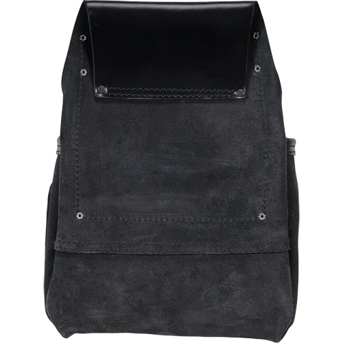 Phantom Collection Heavy-Duty Nail & Tool Bag, Leather, 10 Pockets, Black Meunier Outillage Industriel