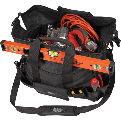 Phantom Collection 18" Contractor's Tool Bag, Ballistic Polyester, 25 Pockets, Black Meunier Outillage Industriel