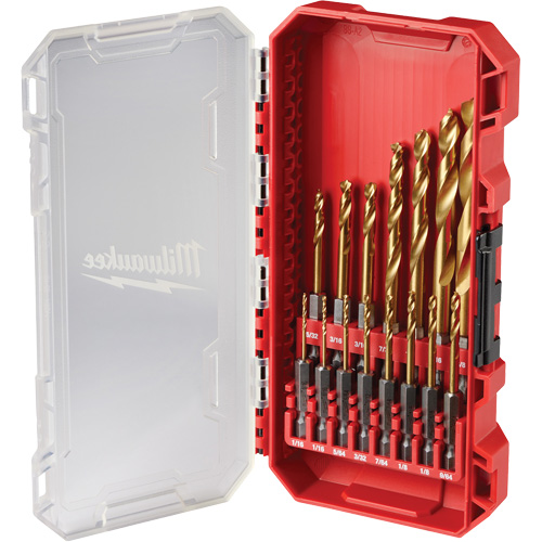 SHOCKWAVE Impact-Duty Drill Bit  Set, 15 Pieces, Titanium Meunier Outillage Industriel