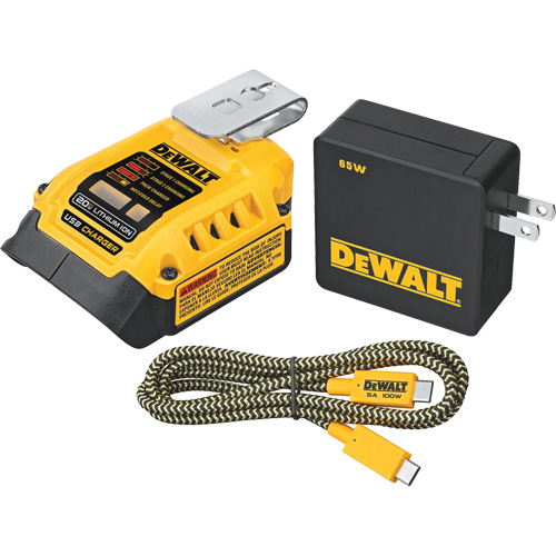 MAX*/FLEXVOLT &reg; 5 Amp USB Charging Kit, 20 V, Lithium-Ion Meunier Outillage Industriel