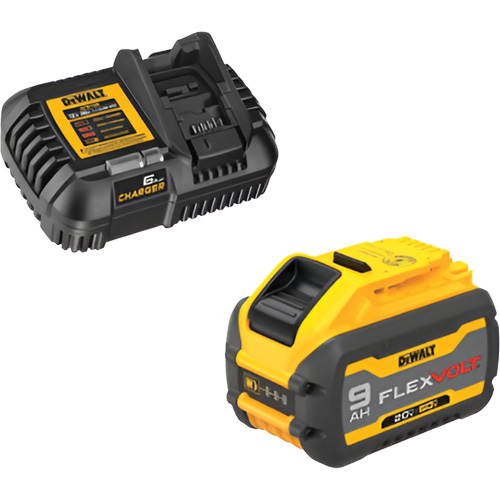 Ensemble de bloc-pile et chargeur MAX FLEXVOLT, Lithium-ion, 20 V/60 V, 9 Ah Meunier Outillage Industriel
