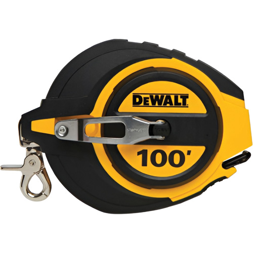 Closed Case Long Tape Measure, 100', Imperial Graduations Meunier Outillage Industriel