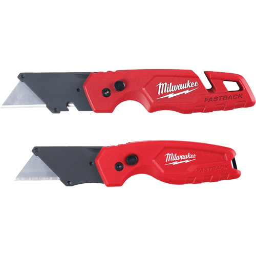 2-Piece FASTBACK Folding Utility Knife Set, Plastic Handle Meunier Outillage Industriel