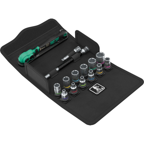 Jeu de cl&eacute; &agrave; cliquet SA 13 Zyklop Comfort avec levier dinversion, 15 Mcx, Prise de 1/4" Meunier Outillage Industriel