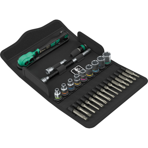 SA 14 Zyklop Comfort Ratchet Set with Reversing Lever, 28 Pcs, 1/4" Drive Size Meunier Outillage Industriel