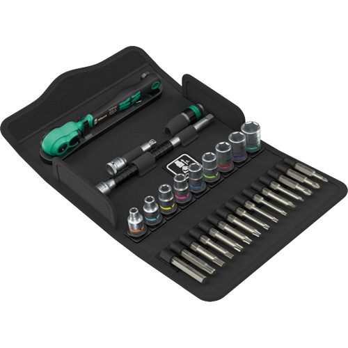 Jeu de cl&eacute; &agrave; cliquet SA 15 Zyklop Comfort avec levier dinversion, 28 Mcx, Prise de 1/4" Meunier Outillage Industriel