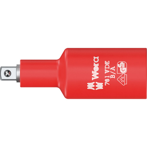 Adaptateur isol&eacute; VDE B/A, Prise 3/8", Douille 1/4", 2,59" lo, Sph&eacute;rique Meunier Outillage Industriel