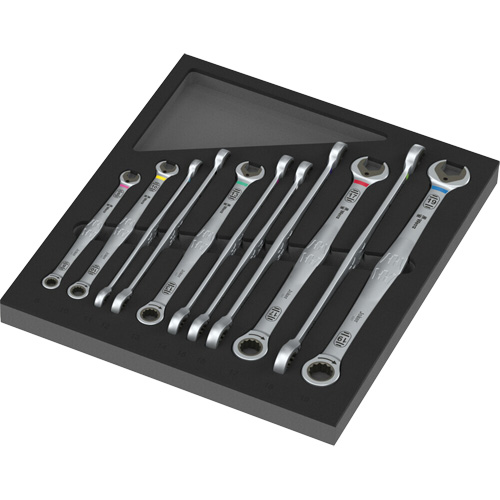 Insert en mousse 9735 pour jeu 6007 Joker 1, Combinaison &agrave; cliquet, 12 morcea Meunier Outillage Industriel