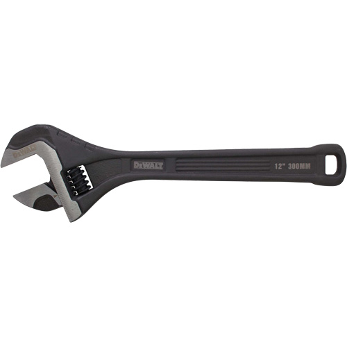 All Steel Adjustable Wrench, 12" L, Black/Plain Meunier Outillage Industriel