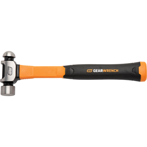 Ball Pein Hammer, 16 oz. Head Weight, Plain/Polished Face, Fibreglass Handle Meunier Outillage Industriel