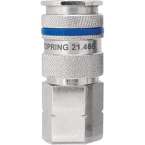 QUIKSILVER Industrial Quick Coupler, Nickel Plated Brass, 3/8", Female NPT, 435 PSI Meunier Outillage Industriel