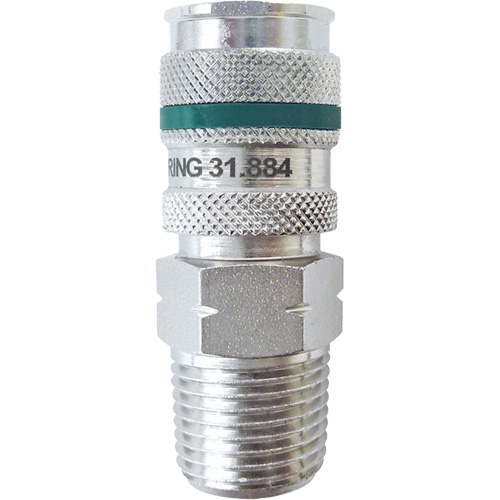 QUIKSILVER Ultraflo 7.8 mm Quick Coupler, Zinc-Plated Steel, 1/2", Male NPT, 362 PSI Meunier Outillage Industriel