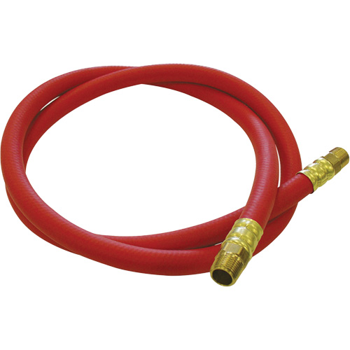 Tuyau de raccordement pour d&eacute;vidoir de tuyau, Air, Caoutchouc EDPM, 1/2" dia. x 5', 300 psi, 1/2 NPT Meunier Outillage Industriel
