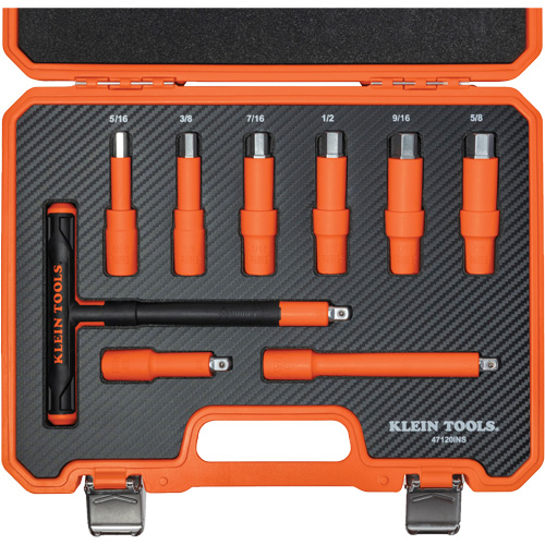 Insulated T-Handle & Hex Bit Set with Case, 1000 V, 9 Pcs Meunier Outillage Industriel