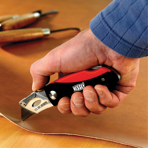 Folding Utility Knife, 2-3/8" Blade, Plastic/Cushion Handle Meunier Outillage Industriel