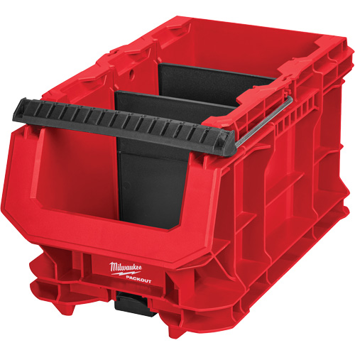 Bac compact PACKOUT, 15-1/2" x 9-1/2" x 8-3/4", Noir/Rouge Meunier Outillage Industriel