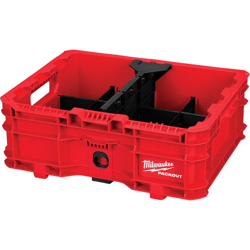 Bac &agrave; profil bas PACKOUT, 15" x 18-5/8" x 6-5/8", Noir/Rouge Meunier Outillage Industriel
