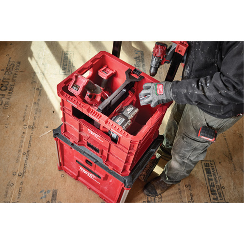 Caisse Packout, 15-3/4" x 18-5/8" x 15", Noir/Rouge Meunier Outillage Industriel