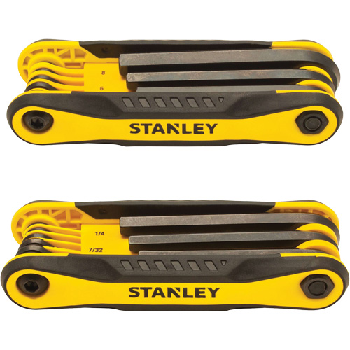 2-Piece Durable Folding Hex Keys, 8 Pcs., Metric & Imperial Meunier Outillage Industriel