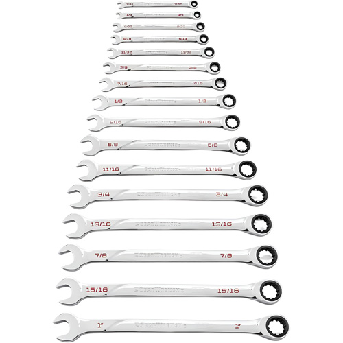120XP Universal Spline XL SAE Wrench Set, Ratcheting Combination, 16 Pieces, Imperial Meunier Outillage Industriel