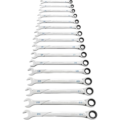 120XP Universal Spline XL Wrench Set, Ratcheting Combination, 16 Pieces, Metric Meunier Outillage Industriel