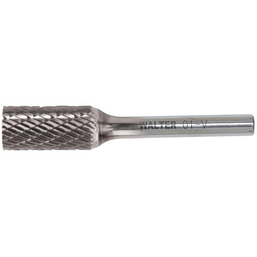 Double Cut Cylindrical Carbide Burr, SA, 1/8" Dia., 1/8" Shank, 9/16" Depth of Cut Meunier Outillage Industriel