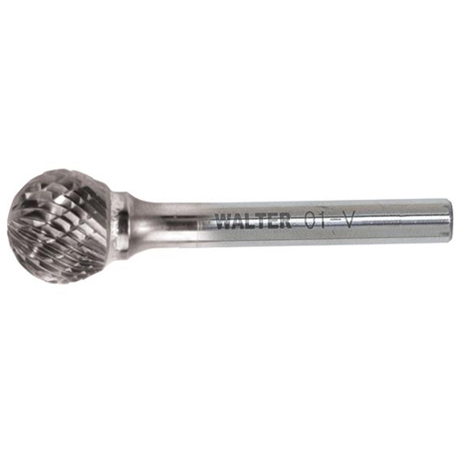 Double Cut Ball Nose Burr, SD-42, 1/8" Dia., 1/8" Shank, 1/8" Depth of Cut Meunier Outillage Industriel