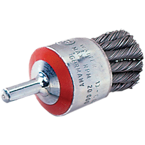 Brosse mont&eacute;e &agrave; fils nou&eacute;s, 1-1/8" dia., dia. Des fils 0,02", Tige 1/4" Meunier Outillage Industriel
