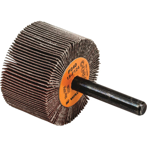 Flap Wheels-Coolcut Flap Wheels, Aluminum Oxide, 240 Grit, 1-1/2" x 1" x 1/4" Meunier Outillage Industriel