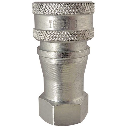 RACCORD HYDRAULIQUE FERMETURE 2 VOIES,1/8NPT,ACI, Laiton/Acier inoxydable Meunier Outillage Industriel