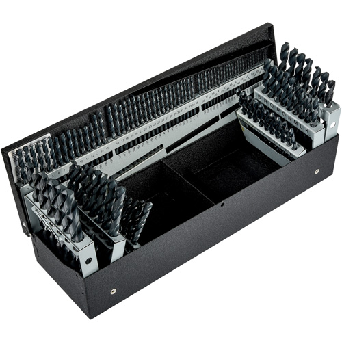 Jobber Length Combination Drill Bit Set, 115 Pieces, High Speed Steel Meunier Outillage Industriel