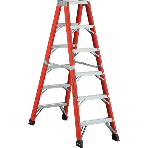 6600 AA Series Industrial Extra Heavy-Duty 2-Way Stepladders, Fibreglass, 375 lbs. Capacity, 4' Meunier Outillage Industriel