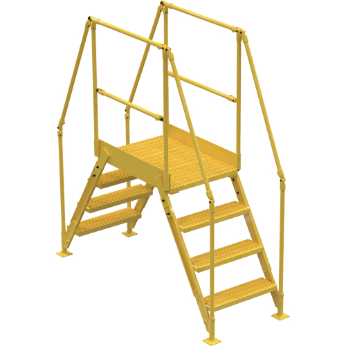 Crossover Ladder, 67 " Overall Span, 40" H x 24" D, 24" Step Width Meunier Outillage Industriel