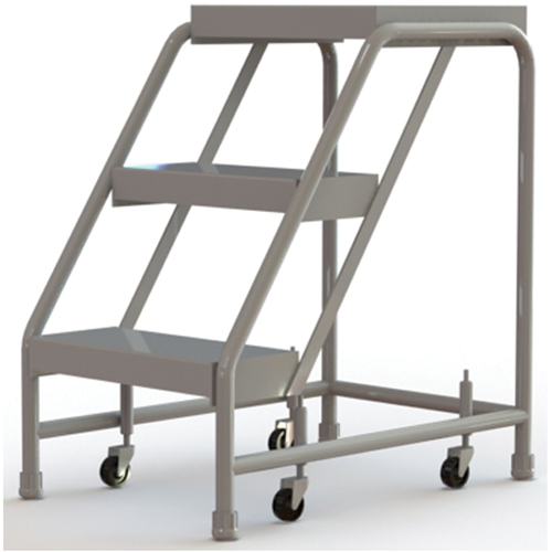 Rolling Ladder, 3 Steps, 16" Step Width, 30" Platform Height, Aluminum Meunier Outillage Industriel